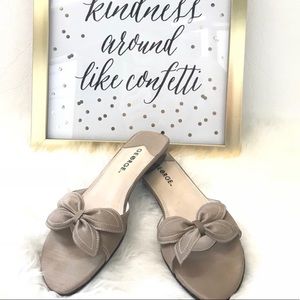 Cute Beige Slip On Sandals